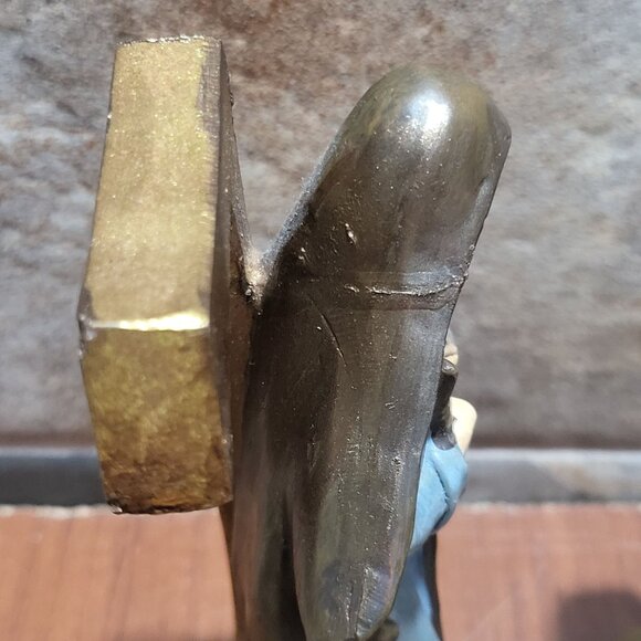 Vintage Three Piece Joy Christmas Nativity Set Repaired Chipped J - Picture 9 of 12